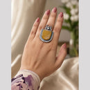 Maharani Jewels Oxidised Spider Design Statement Ring
