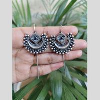 Maharani Jewels Stylish Oxidised Plated Austrian Stone Earcuff Earrings