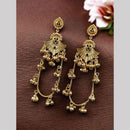 Maharani Jewels Inspired Gold Plated Pota Stone Dangler Earrings