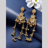 Maharani Jewels Inspired Gold Plated Pota Stone Dangler Earrings