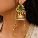 Maharani Jewels Inspired Gold Plated Kundan Stone Dangler Earrings