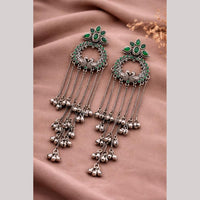 Maharani Jewels Inspired Oxidised Plated Pota And Ghungroo Khashmiri Dangler Earrings