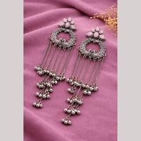 Maharani Jewels Inspired Oxidised Plated Pota And Ghungroo Khashmiri Dangler Earrings
