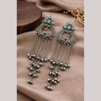 Maharani Jewels Inspired Oxidised Plated Pota And Ghungroo Khashmiri Dangler Earrings