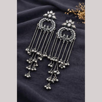 Maharani Jewels Inspired Oxidised Plated Pota And Ghungroo Khashmiri Dangler Earrings