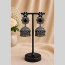 Maharani Jewels Inspired Oxidised Plated Pota Stone Jhumki Earrings