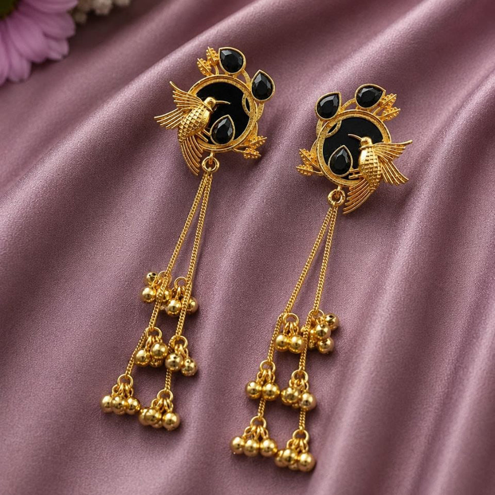 Maharani Jewels Regal Pota Stone And Pearl Ethnic Kashmiri Dangler Earrings