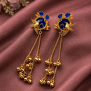 Maharani Jewels Regal Pota Stone And Pearl Ethnic Kashmiri Dangler Earrings