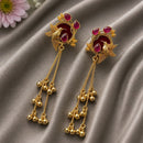 Maharani Jewels Regal Pota Stone And Pearl Ethnic Kashmiri Dangler Earrings