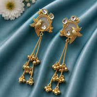 Maharani Jewels Regal Pota Stone And Pearl Ethnic Kashmiri Dangler Earrings