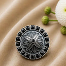 Maharani Jewels Oxidised Pota Stone Statement Ring