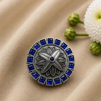 Maharani Jewels Oxidised Pota Stone Statement Ring