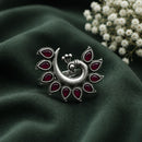Maharani Jewels Oxidised Pota Stone Statement Ring