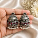 Maharani Jewels Inspired Oxidised Plated Pota Stone Dangler Earrings