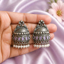 Maharani Jewels Inspired Oxidised Plated Pota Stone Dangler Earrings