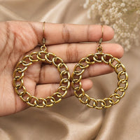 Maharani Jewels Trendy Circular Chain Link Drop Earrings for Women  