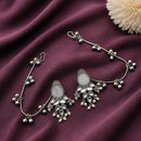 Maharani Jewels Designer Pota Stone And Pearl Dangler Kaanchain Earrings