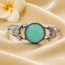 Maharani Jewels Oxidised Plated Pota Stone Openable Kada