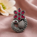Maharani Jewels Oxidised Pota Stone Statement Ring
