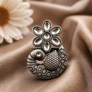 Maharani Jewels Oxidised Pota Stone Statement Ring
