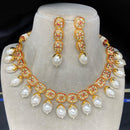 Royal Kundan Jewellery Gold Plated Kundan Stone And Beads Necklace Set