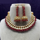 Royal Kundan Jewellery Gold Plated Kundan Stone And Pearls Necklace Set