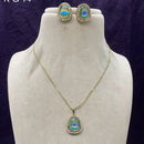 Royal Kundan Jewellery Gold Plated Austrain Stone Chain Pendent Set