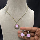 Royal Kundan Jewellery Gold Plated Austrain Stone Chain Pendent Set