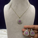 Royal Kundan Jewellery Gold Plated Kundan Stone Chain Pendent Set