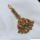 Royal Kundan Jewellery Gold Plated Pota Stone And Beads Temple Maangtikka
