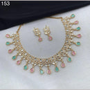 Royal Kundan Jewellery Gold Plated Polki Kundan Stone Necklace Set