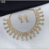 Royal Kundan Jewellery Gold Plated Polki Kundan Stone Necklace Set