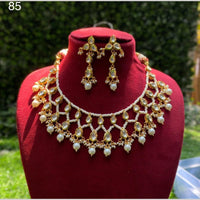 Royal Kundan Jewellery Gold Plated Kundan Stone And Pearl Necklace Set
