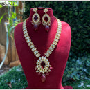 Royal Kundan Jewellery Gold Plated Polki Kundan Stone And Beads Necklace Set