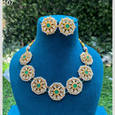 Royal Kundan Jewellery Gold Plated Kundan Stone Necklace Set