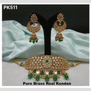 Royal Kundan Jewellery Gold Plated Kundan Stone And Beads Choker Necklace Set