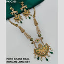 Royal Kundan Jewellery Gold Plated Polki Kundan Stone And Beads Long Necklace Set