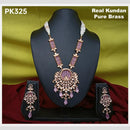 Royal Kundan Jewellery Gold Plated Kundan Stone And Beads Necklace Set