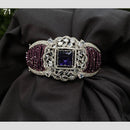 Royal Kundan Jewellery Silver Plated American Daimonds Bracelet