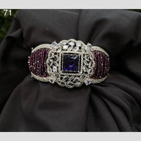 Royal Kundan Jewellery Silver Plated American Daimonds Bracelet