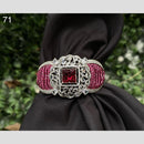 Royal Kundan Jewellery Silver Plated American Daimonds Bracelet