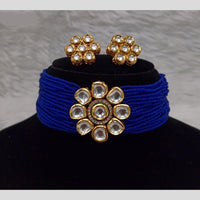 Royal Kundan Jewellery Gold Plated Kundan Stone And Pearls Choker Necklace Set