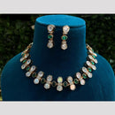 Royal Kundan Jewellery Gold Plated Polki Kundan Stone Necklace Set