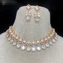 Royal Kundan Jewellery Gold Plated Polki Kundan Stone Necklace Set