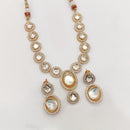 Royal Kundan Jewellery Gold Plated Polki Kundan Stone Necklace Set