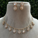 Royal Kundan Jewellery Gold Plated Polki Kundan Stone Necklace Set