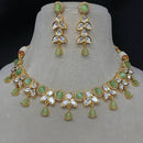 Royal Kundan Jewellery Gold Plated Polki Kundan Stone Necklace Set