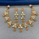 Royal Kundan Jewellery Gold Plated Polki Kundan Stone Necklace Set