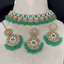 Royal Kundan Jewellery  Gold Plated Choker Necklace Set with Crystal & Pearls A Perfect Blend of Tradition
