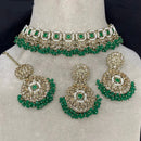Royal Kundan Jewellery  Gold Plated Choker Necklace Set with Crystal & Pearls A Perfect Blend of Tradition